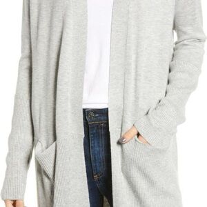 Splendid Light Gray Open-Front Women’s Cardigan Sweater